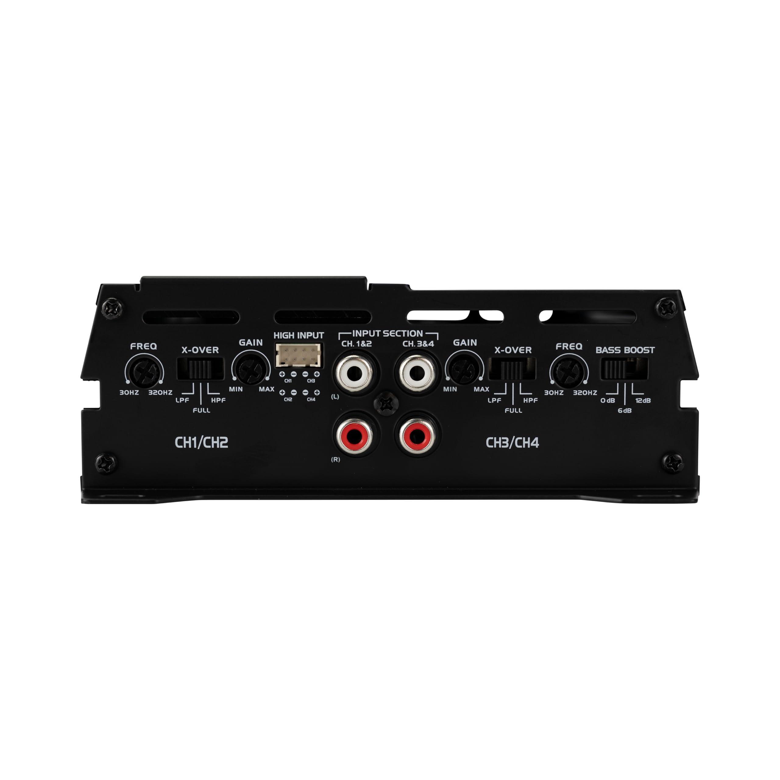 Jensen Jensen JA4CH Class-D 4-Channel Amplifier Car Audio | Motorcycle Audio | 1000 Watts Peak Power | Compact Design | Bridegeable | New