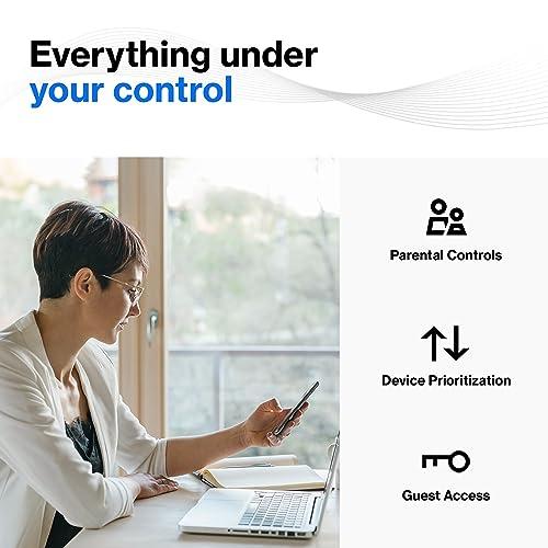 Linksys Linksys AX1800 Wi-Fi 6 Router Home Networking, Dual Band Wireless AX Gigabit WiFi Router, Speeds up to 1.8 Gbps and coverage 1,500 sq ft, Parental Controls, maximum 20 devices (E7350)