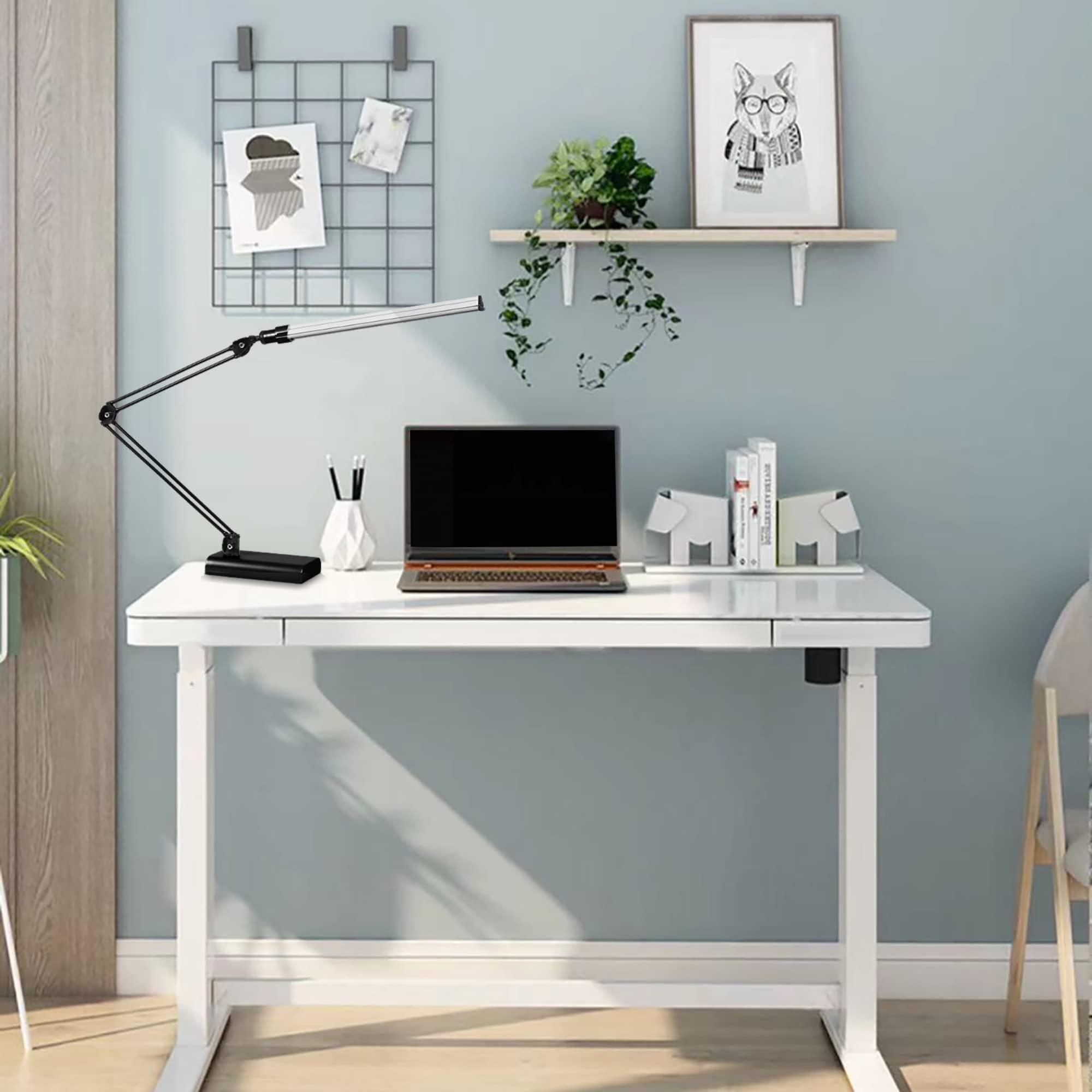 Realspace Realspace Architect Desk Lamp, Adjustable, 21-1/2\"H, Black/Silver