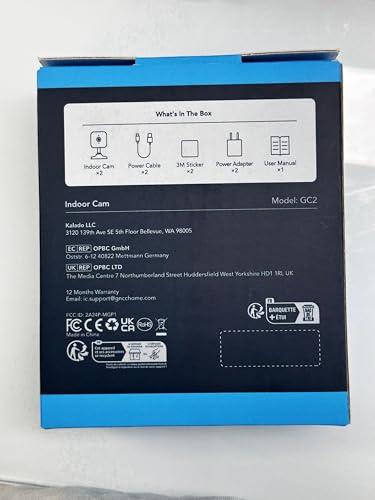 GNCC GNCC Indoor Security Camera, 2 Packs 1080PCameras for Home Security Wi-Fi Cameras, Motion/Sound Detection, Night Vision, 2-Way Audio, Real-Time Alert, Cloud & SD Card Storage, 2.4G WiFi Only