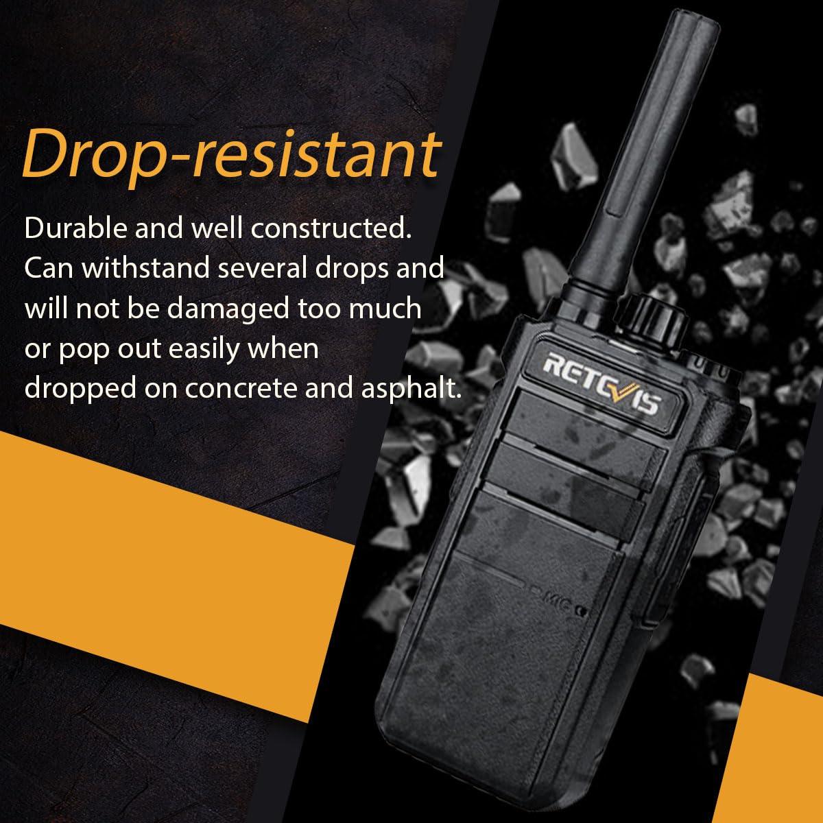 Retevis Retevis RB26 Walkie Talkie Long Range, GMRS Radio with Earpiece and Mic Set(6 Pack), Bundle with Retevis MB1 AM/FM CB Radio(1 Pack), Radios Walkie Talkies for Construction Manufacture