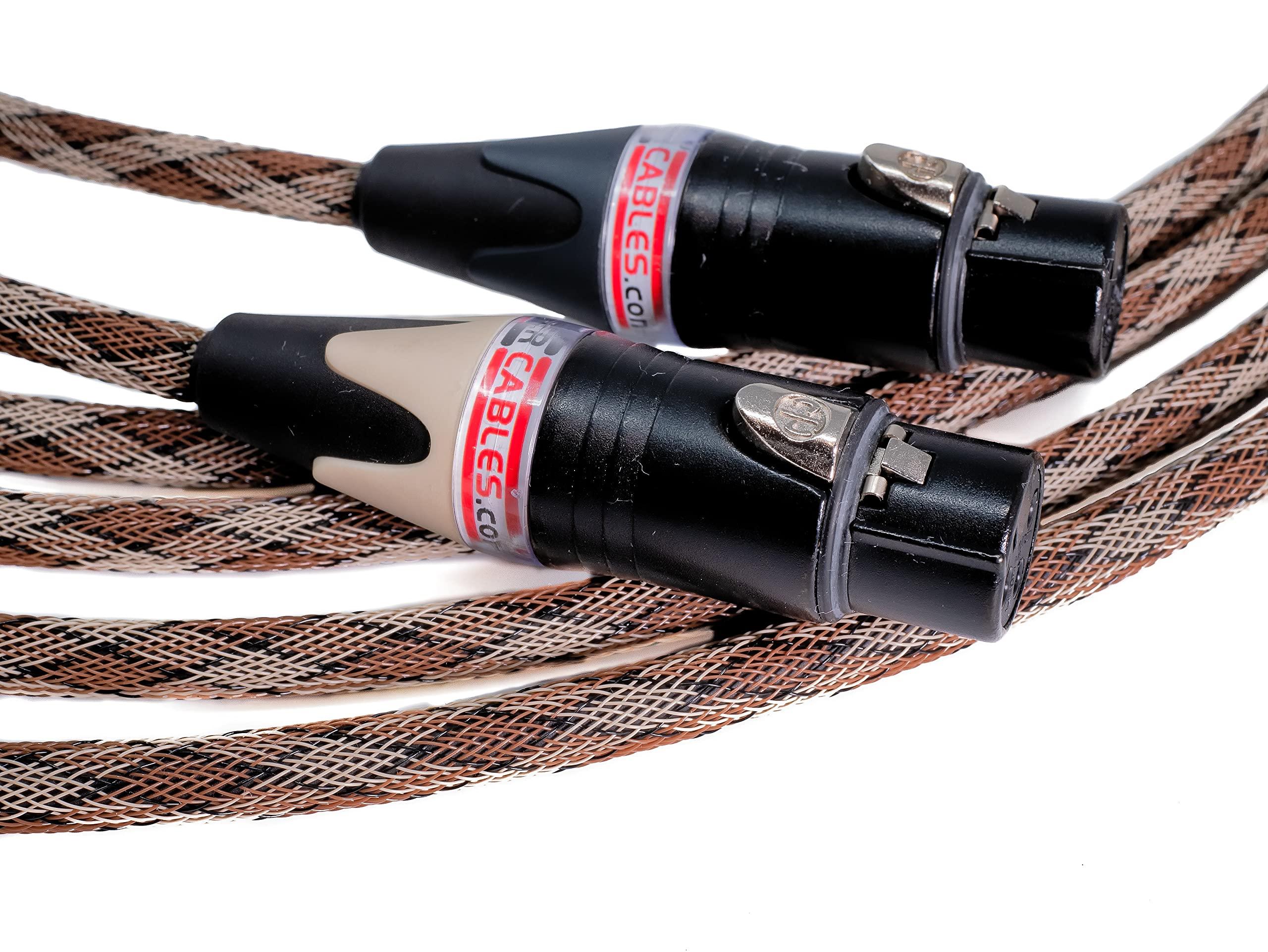 BETTERCABLES.COM Better Cables BETTERCABLES.COM Silver Serpent Snake Edition Balanced XLR Audiophile Audio Cables (Pair - 2 Cables) - High-End, High-Performance, Silver/Copper Hybrid, Low-Capacitance - 6 Feet