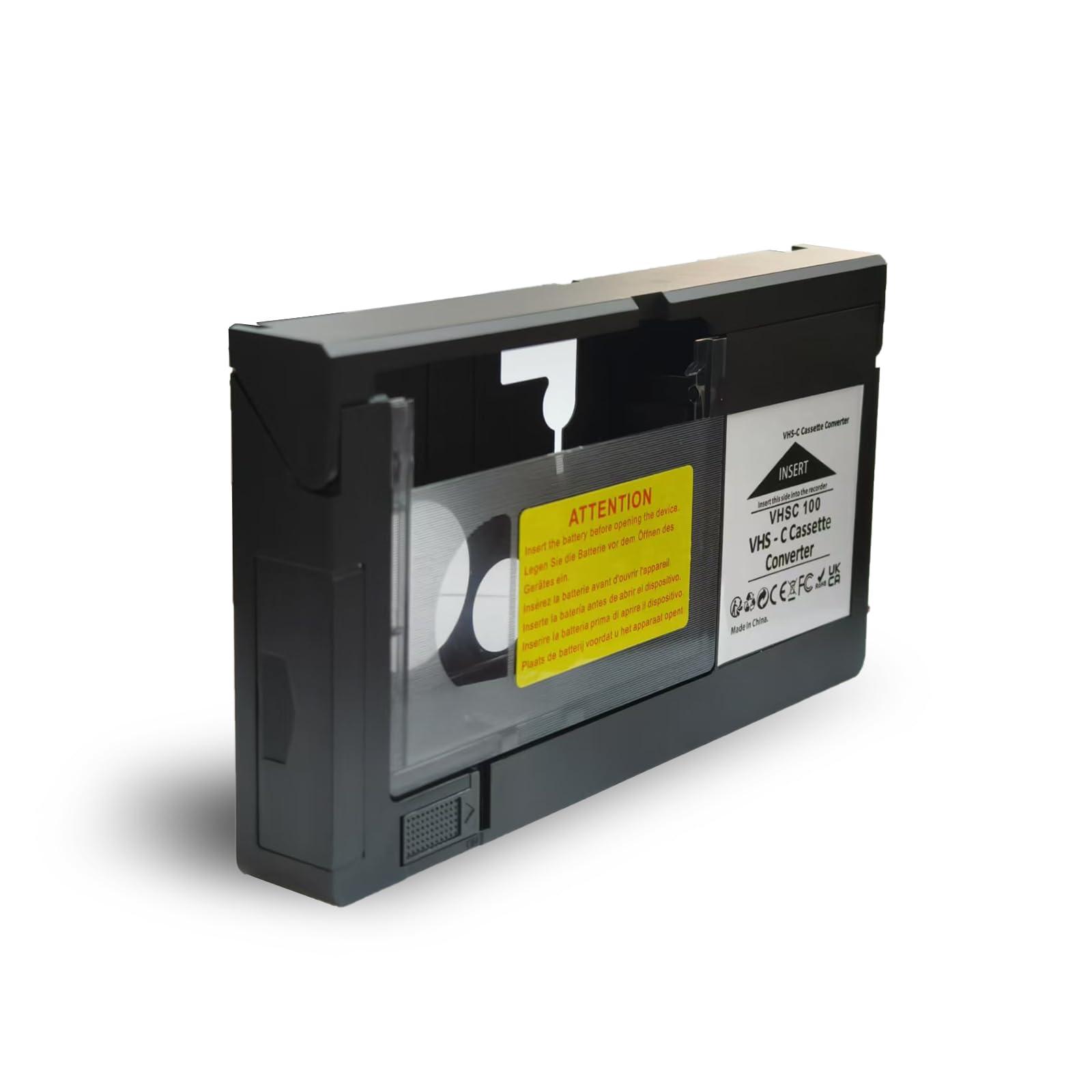 BECBOLDF VHS-C Tape Cassette Adapter for Camcorders Motorized VHS VHS-C to VHS Ideal for VCR Player, Video Cassette Player and VHS to Digital Converting