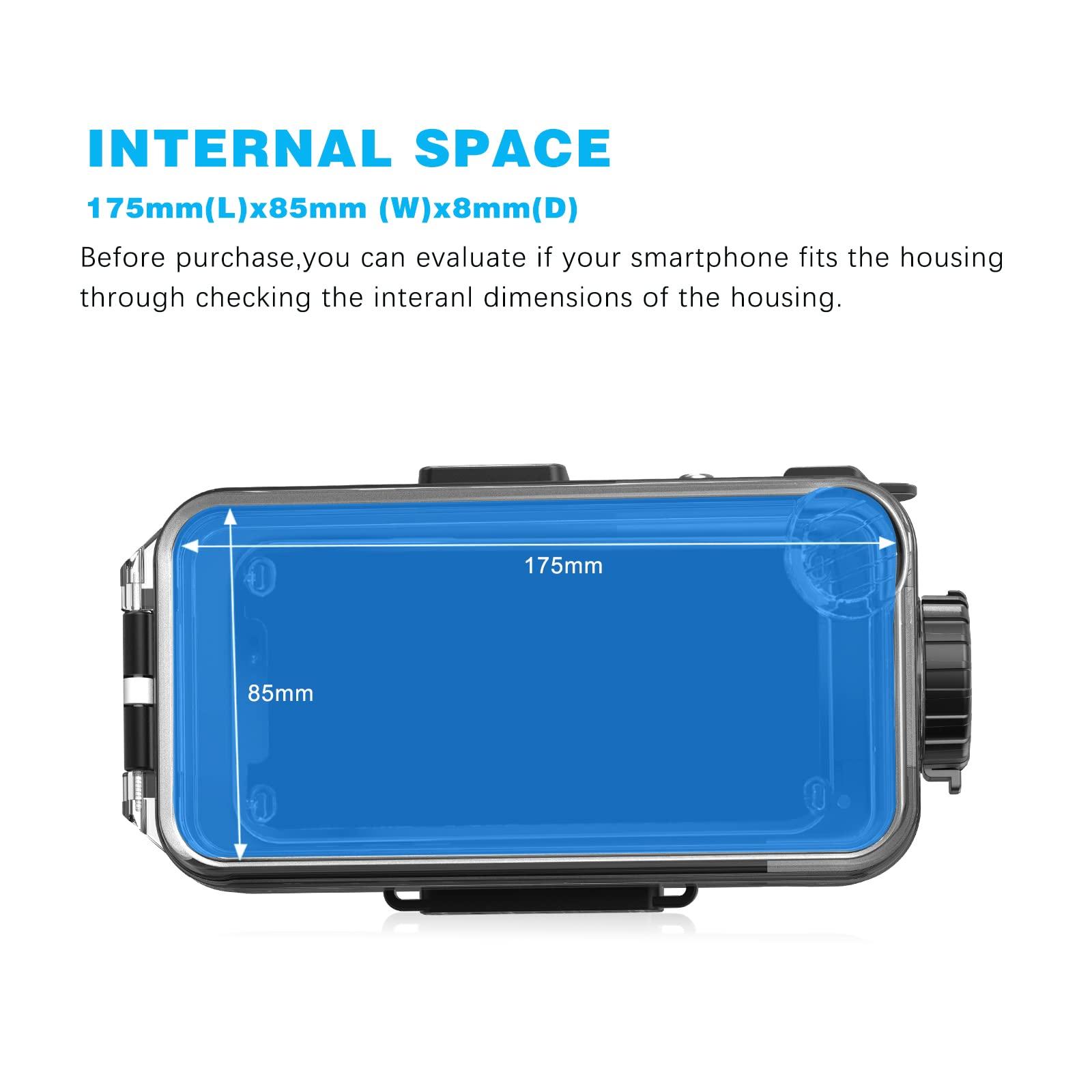 Sea frogs Sea frogs Waterproof Phone Housing Compatible with iPhone and Android Molile Phone with Red Filter IPX8 40m/130ft Maximum Diving Depth Underwater Phone Case for Diving, Surfing, Rowing, Skiing