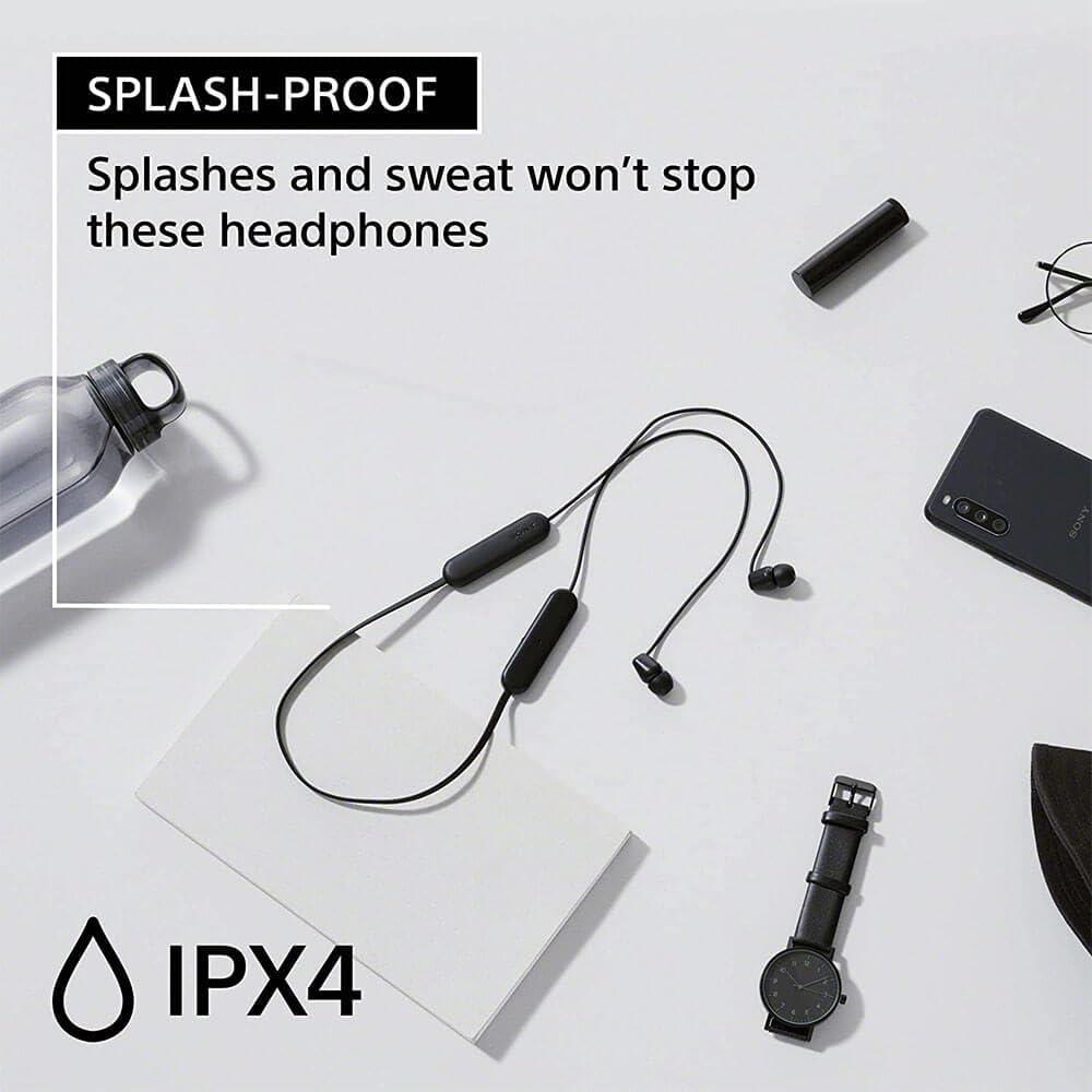 Sony Sony WI-C100 Wireless in-Ear Bluetooth Headphones with Built-in Microphone, White
