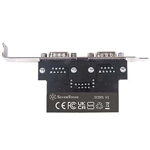 SilverStone Technology SilverStone Technology ECD01 Internal USB 2.0 to Dual RS232 Serial Port Adapter, SST-ECD01