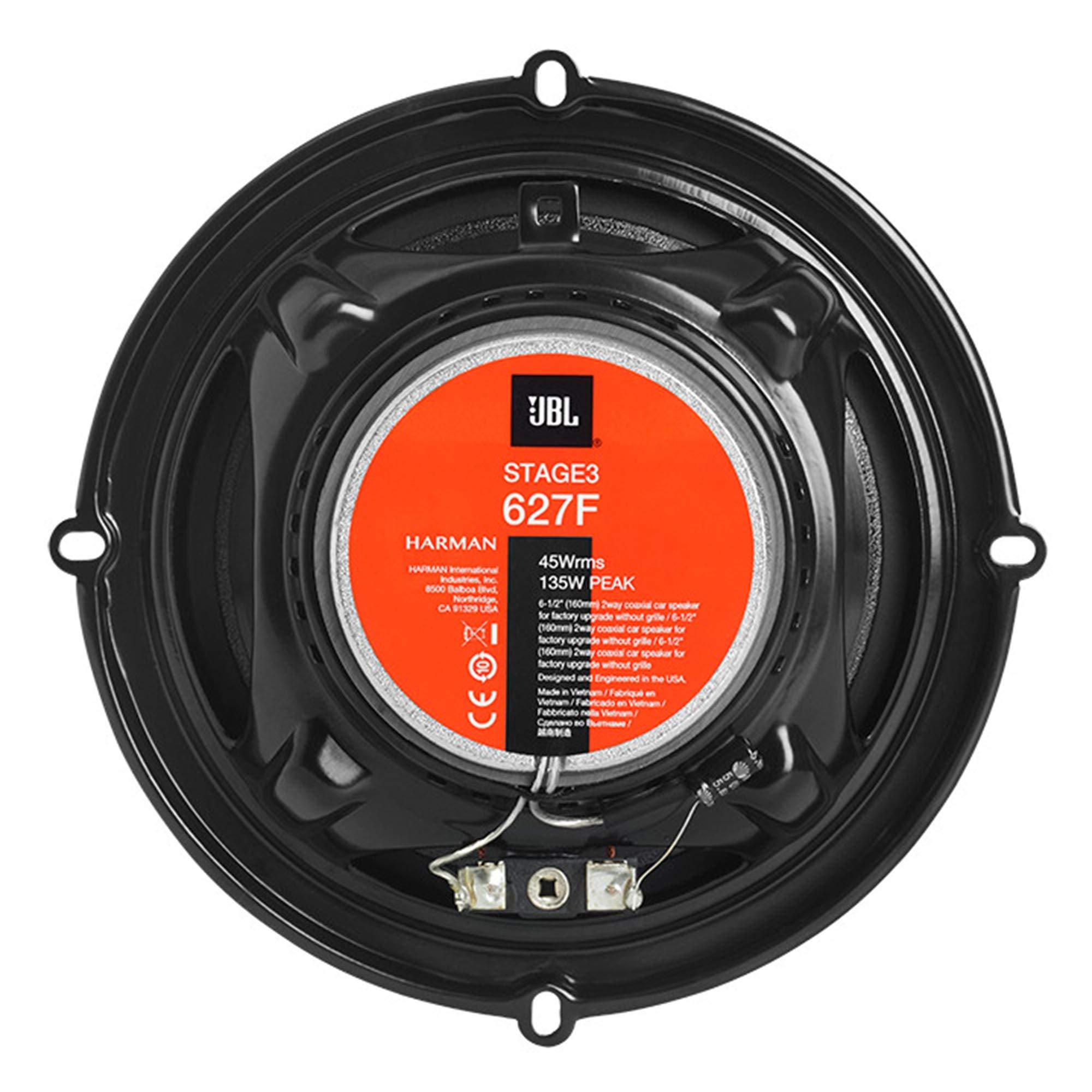JBL JBL Stage3627FAM Stage3 6-1/2" Two-Way Car Audio Speakers - No Grills with RKFR6 Fast Rings 6" & 6.5"