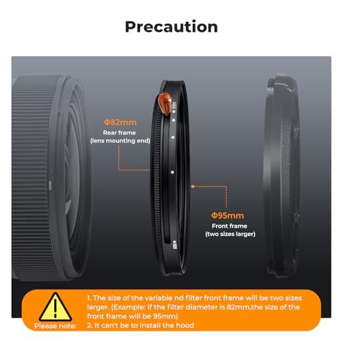 K&F Concept K&F Concept 49mm Variable Fader ND2-ND32 ND Filter and CPL Circular Polarizing Filter 2 in 1 for Camera Lens No X Spot Waterproof Scratch Resistant (Nano-X Series)