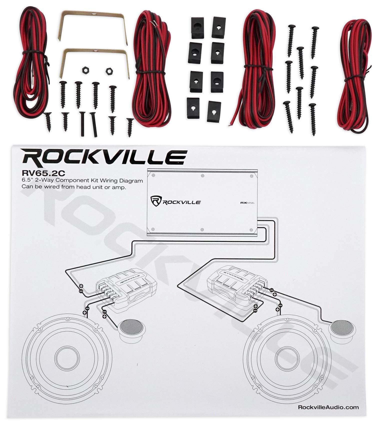 Rockville Rockville (2) Pairs RV65.2C 6.5\" Component Car Speakers 1500w/280w RMS CEA Rated