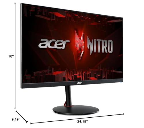 acer Acer Nitro 27" WQHD 2560 x 1440 PC Gaming Monitor | AMD FreeSync Premium | Up to 180Hz Refresh | Up to 0.5ms | HDR400 | DCI-P3 95% | 1 x Display Port 1.2 & 2 x HDMI 2.0 | XV272U V3bmiiprx