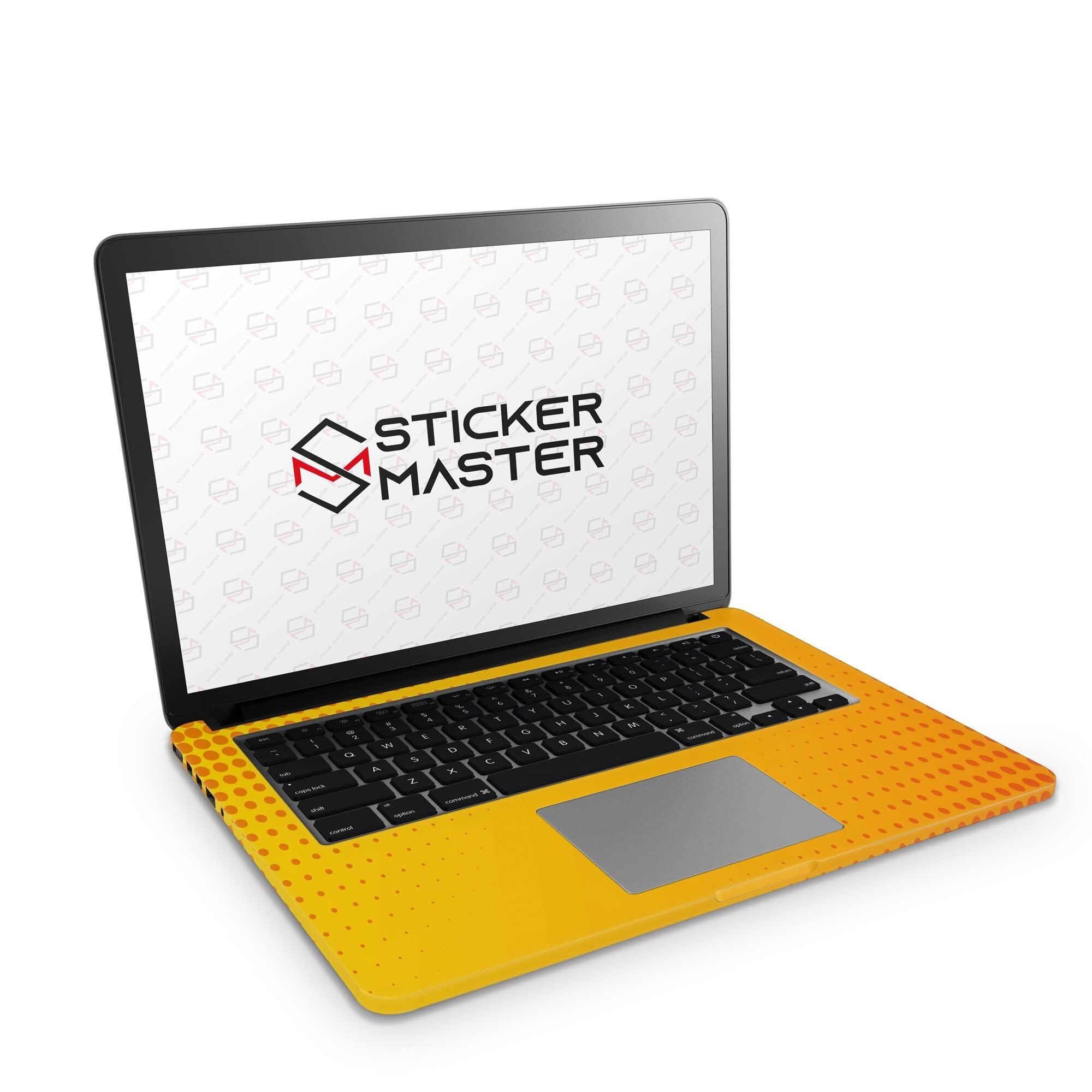 Sticker Master Sticker Master Stylish Set Yellow Laptop Vinyl Sticker Skin Cover 13 14 15 Inch Notebook Decal for MacBook Asus Acer Hp Lenovo Huawei Dell Ms Toshiba 19 inch (40.5x27 cm)