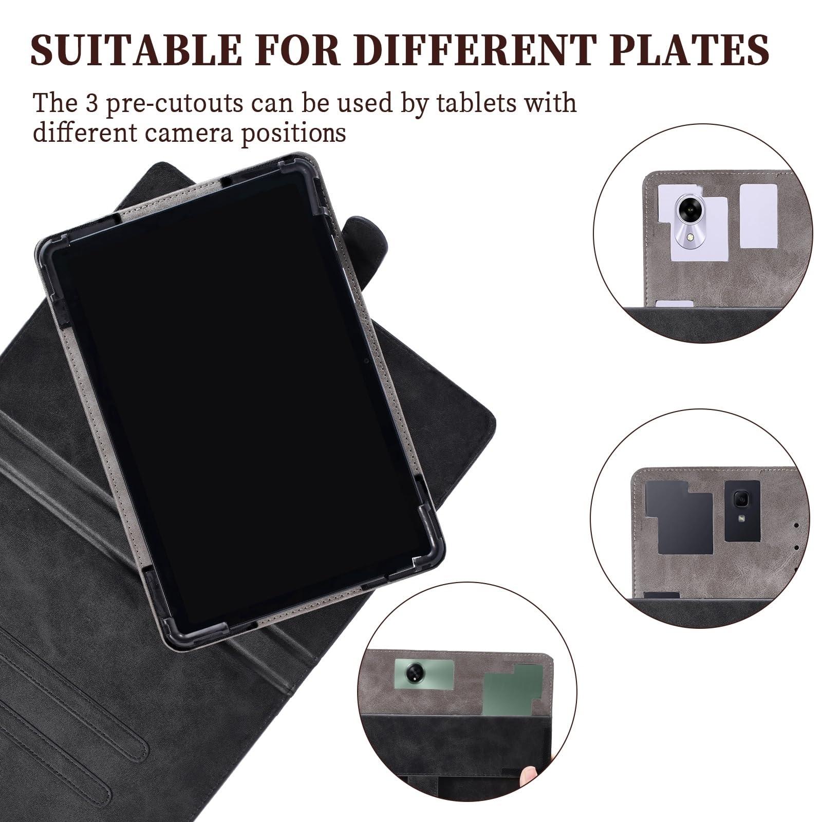 Aroepurt Case Compatible for Huawei Matepad 10.4-Inch Tablet Case 360 Degree Rotation Multi-Viewing Angels PU Leather Stand Folio Cover Black