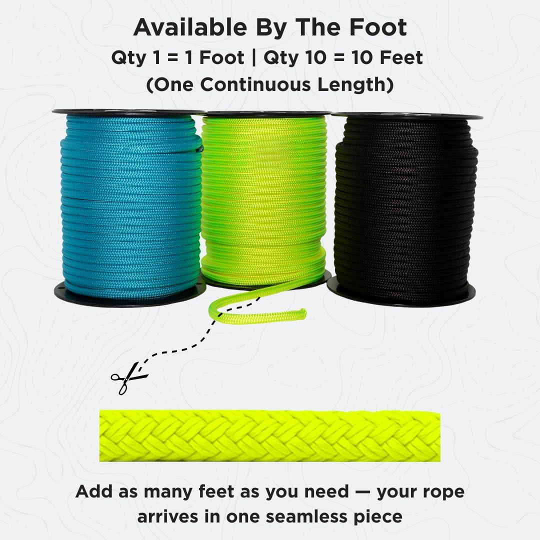 Montauk Rope 3/8\" (10mm) Solid Braid Polypro Derby Rope - Navy Blue - 50 Feet