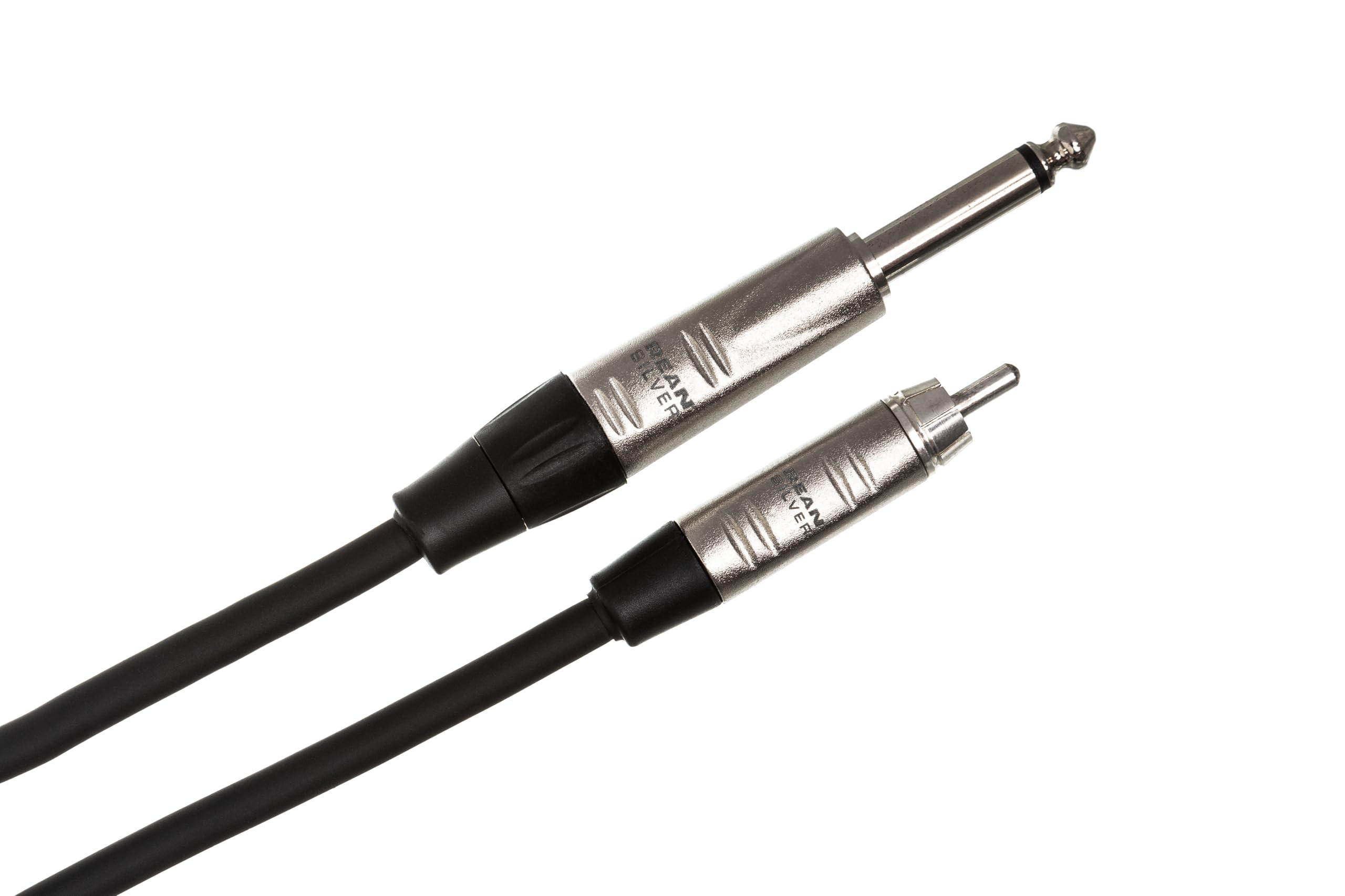 HOSA Hosa HPR-015 Pro Unbalanced Interconnect Cable - 1/4-inch TS Male to RCA Male - 15 foot