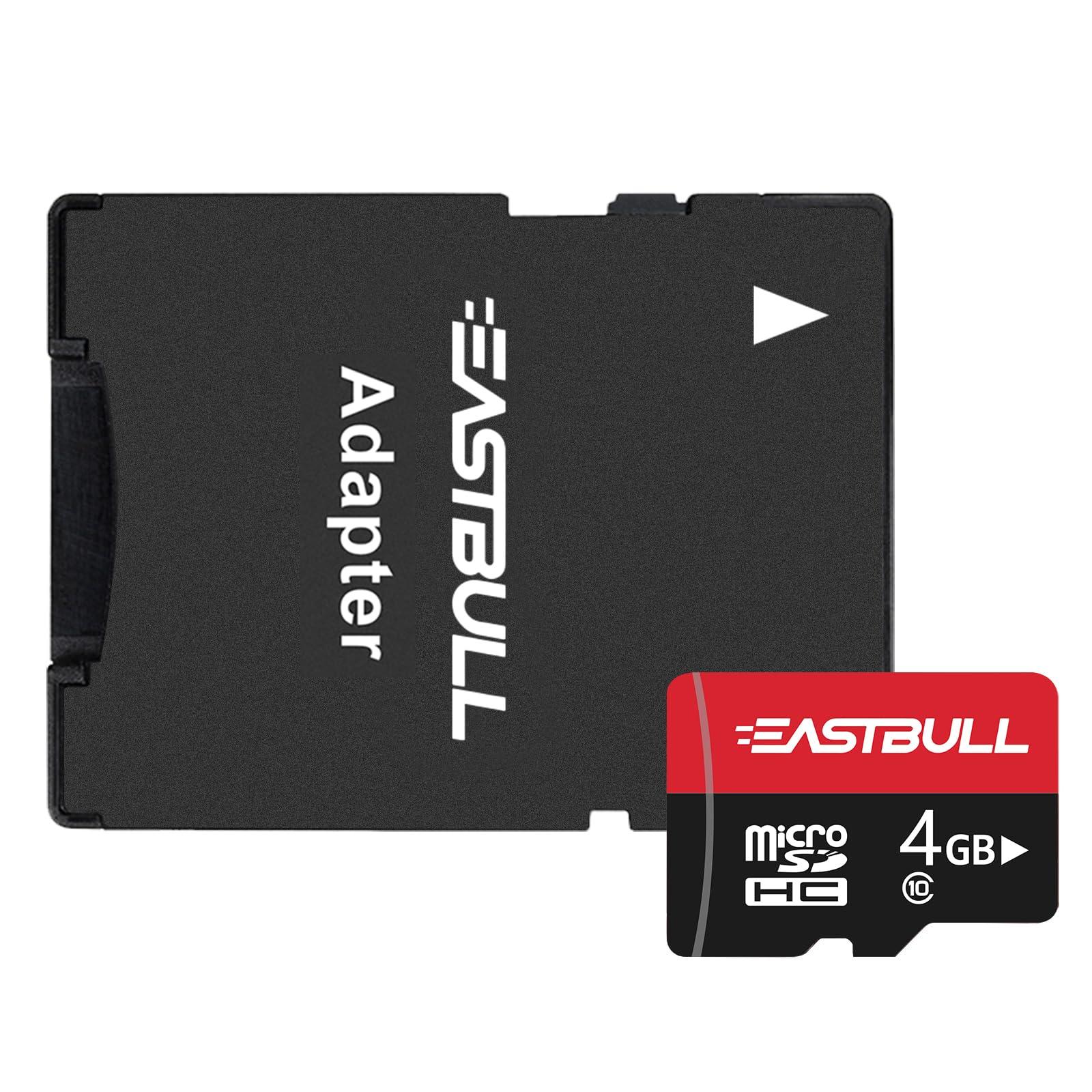 EASTBULL EASTBULL 4GB 10-Pack of Micro SD Card, 4GB SD Cards Pack Full HD Video 90MB/s UHS-I U1 Micro SDHC Class 10 for Surveillance Security Cam (10 Units and 2 Adapters)