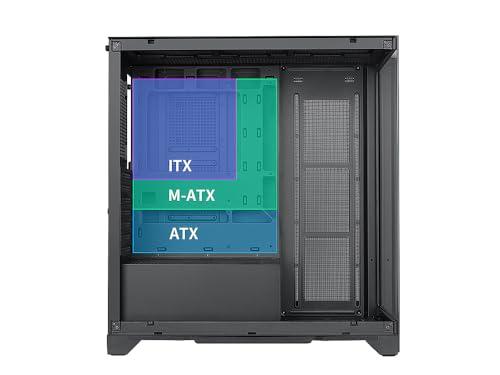 Bluegears Bluegears Bgears b-Pellucid ATX Gaming PC Case. Front and Side Tempered Glass Design with Built in USB C Port. (Fans are Sold Separately!!).