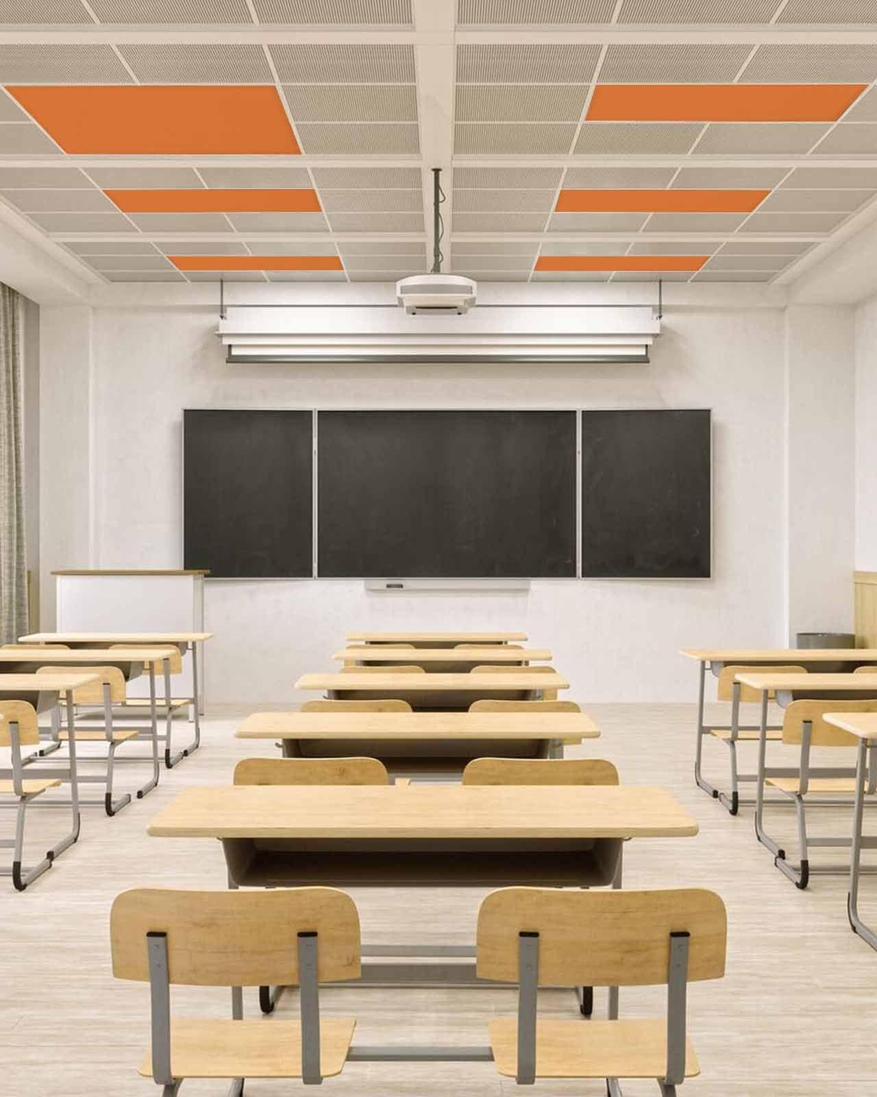 Wowouhiya Wowouhiya Fluorescent Light Cover for Ceiling, Orange Magnetic Classroom Filters 4x2 Feet, Pure Orange Decorative Covers for Office