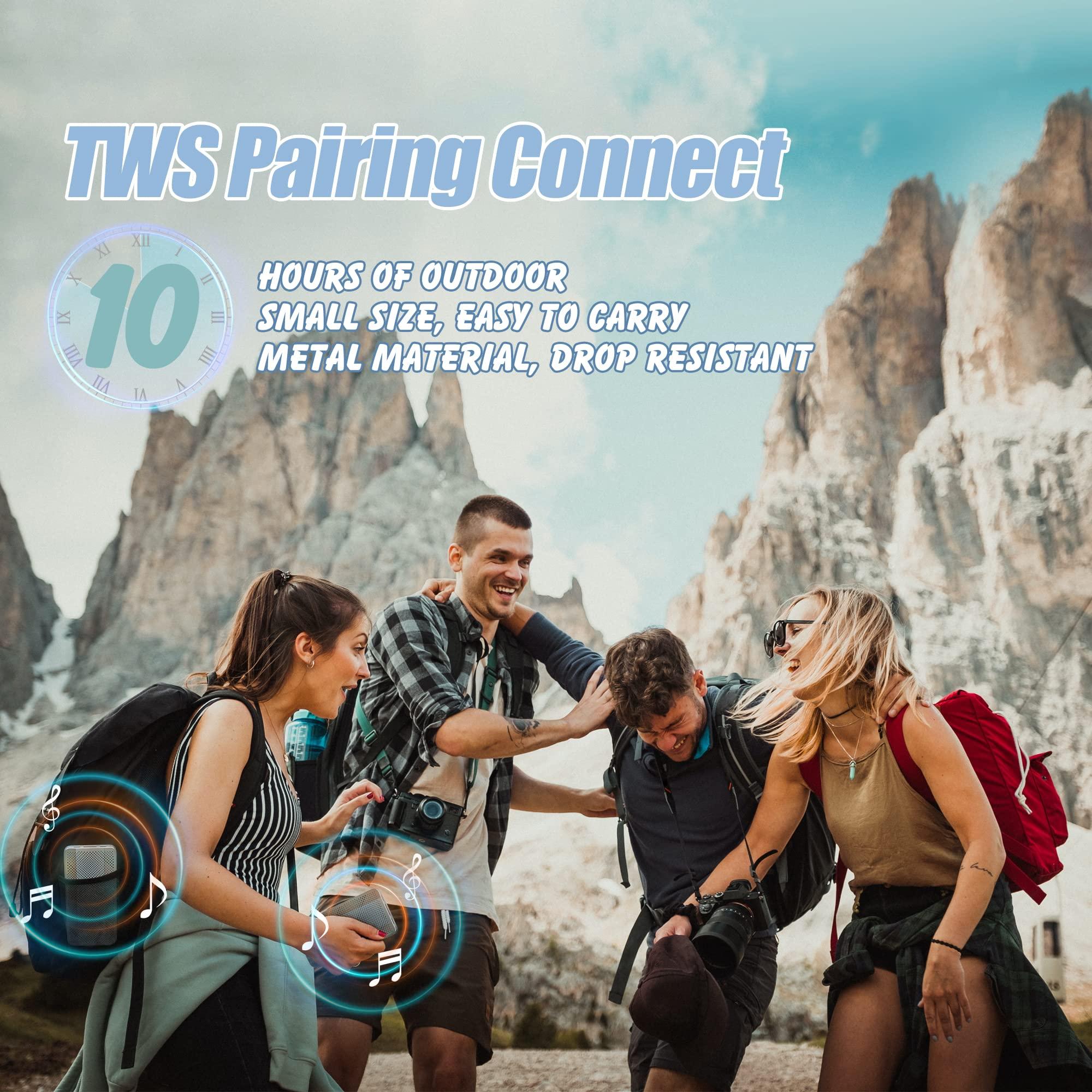 DUVOSS Bluetooth Speaker, 0.65" Ultra Thin Portable Magnetic Speakers, Loud&Clear Sound, IP67 Waterproof Dustproof, Bluetooth 5.1, TWS Pairing, EQ Mode, Sleek Small Wireless Speaker for Home, Outdoor