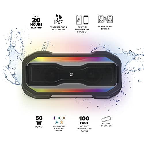 Altec Lansing Altec Lansing ROCKBOX XL Wireless Bluetooth Speaker, Portable Waterproof Speaker with 20 Hour Playtime and 5 Illuminating LED Light Modes, Floating Wireless Speaker for Indoors and Outdoors