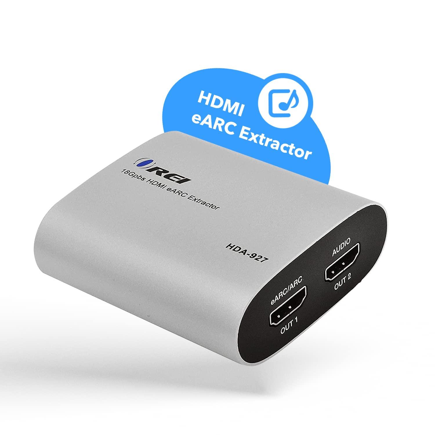 OREI OREI eARC 4K 60Hz Audio Extractor Converter 18G HDMI 2.0 ARC Support - HDCP 2.2 - Dolby Digital/DTS Passthrough CEC, HDR, Dolby Vision Supported (HDA-927)
