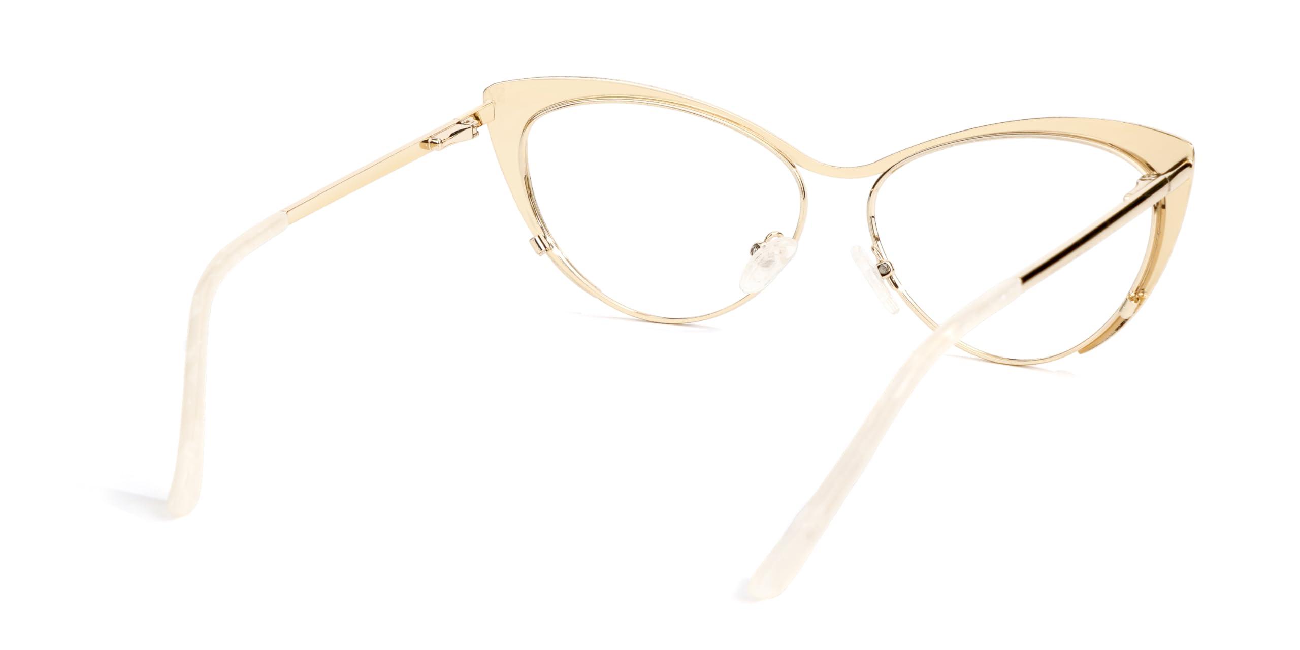 VOOGLAM VOOGLAM Blue Light Glasses for Women Cateye Gaming Glasses Anti Eyestrain Dry Eyes UV Computer Phone TV Eyewear Fashion Annabelle White VFM0176-05 Trend