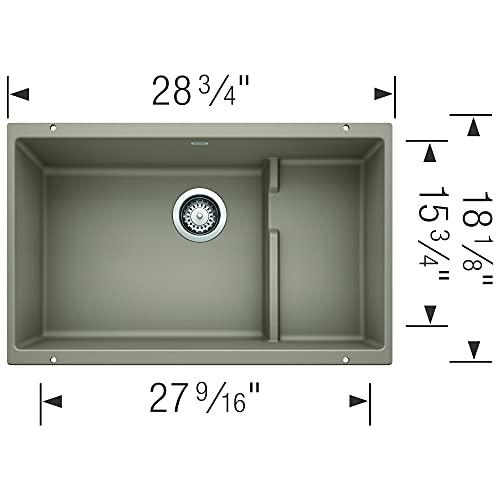 BLANCO BLANCO, Truffle 519456 PRECIS CASCADE SILGRANIT Undermount Kitchen Sink with Colander