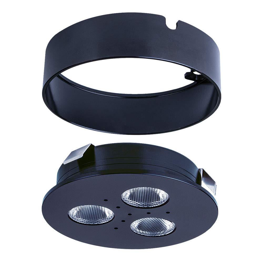 Armacost Lighting Armacost Lighting TriVue Under Cabinet LED Puck Light Recessed Downlight, 2700K, Matte Black, 213313