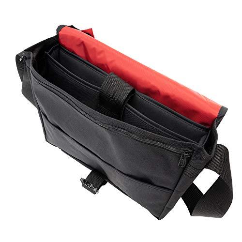 Manhattan Portage Manhattan Portage Deluxe Computer Bag 13 Inch Padded Laptop Sleeve Spacious Compartment Attach To Rolling Luggage Water Resistant Cordura (Black)