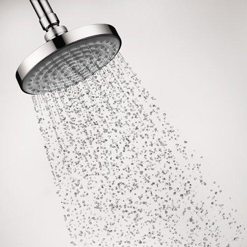 hansgrohe hansgrohe Raindance S 5-inch Showerhead Easy Install Modern 1-Spray RainAir Air Infusion with Airpower with QuickClean in Chrome, 27486001