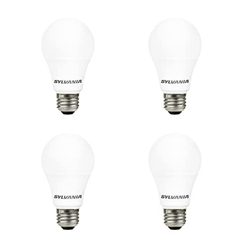 LEDVANCE SYLVANIA LED A19 Light Bulb, 100W Equivalent, Efficient 14W, 1500 Lumens, Frosted Finish, Daylight - 4 Pack (78103)