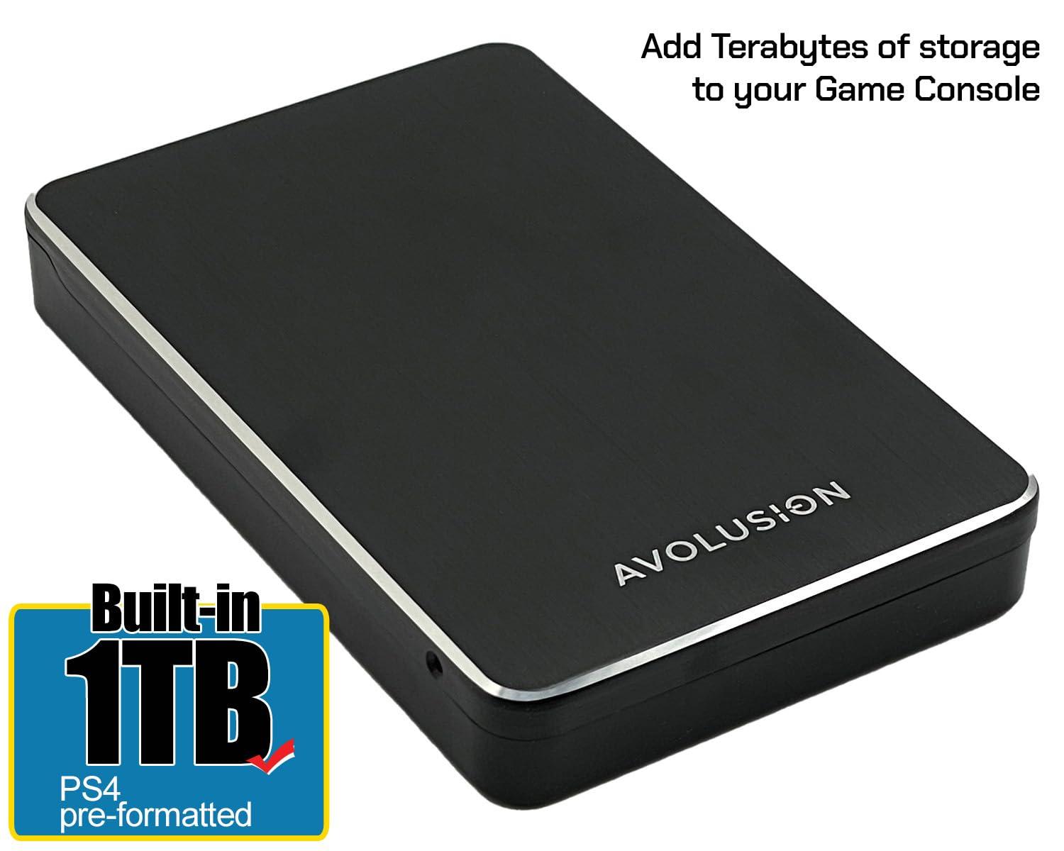 Avolusion Avolusion M2 Series 1TB USB 3.0 Portable External Gaming Hard Drive (for PS4 / PS5 or Windows OS Laptop/PC) (Renewed)