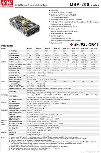 MEAN WELL Enclosed Type 201.6W 24V 8.4A MSP-200-24 Meanwell AC-DC SMPS MSP-200 Series MEAN WELL Switching Power Supply