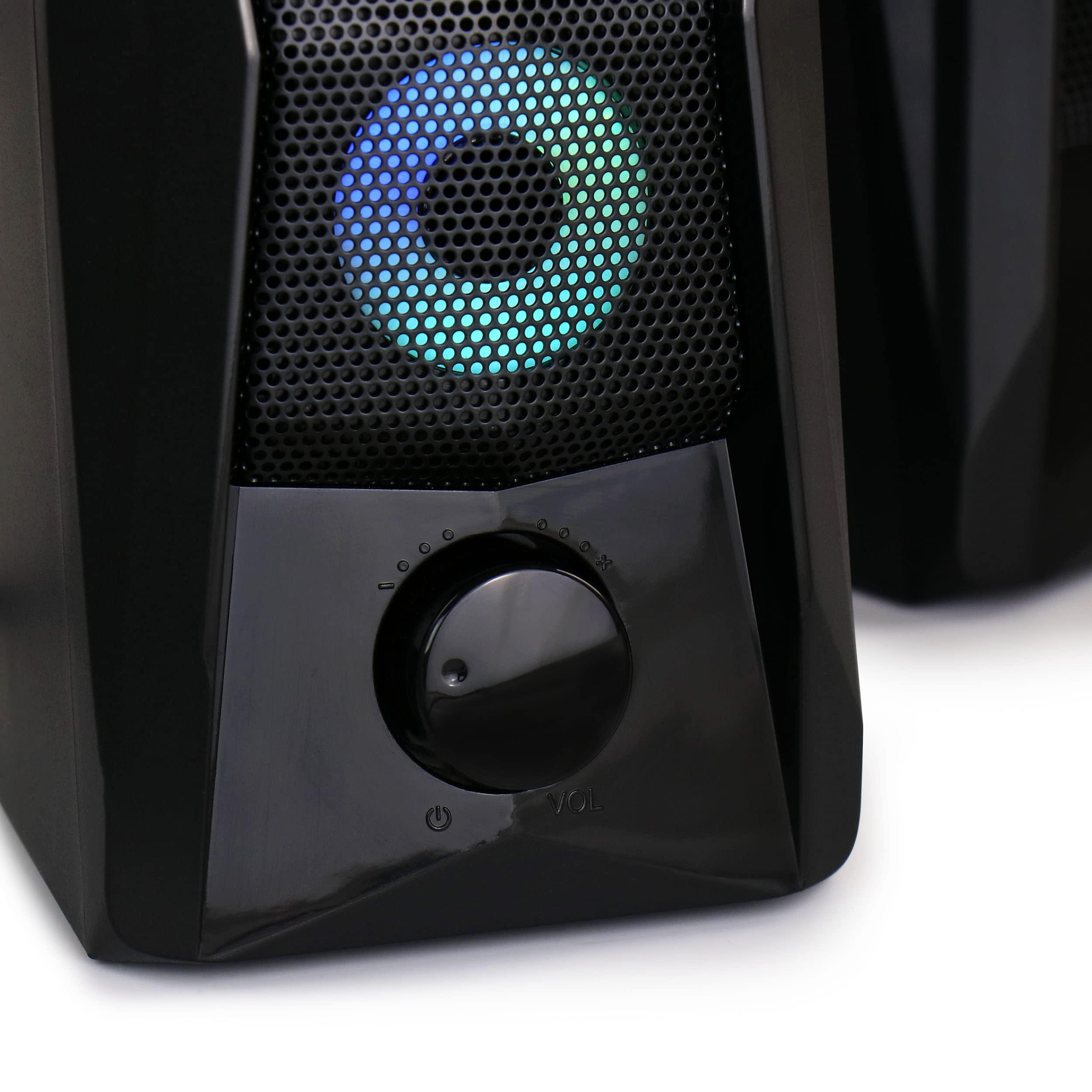 beFree Sound beFree Sound Computer Gaming Speakers with Color LED RGB Lights