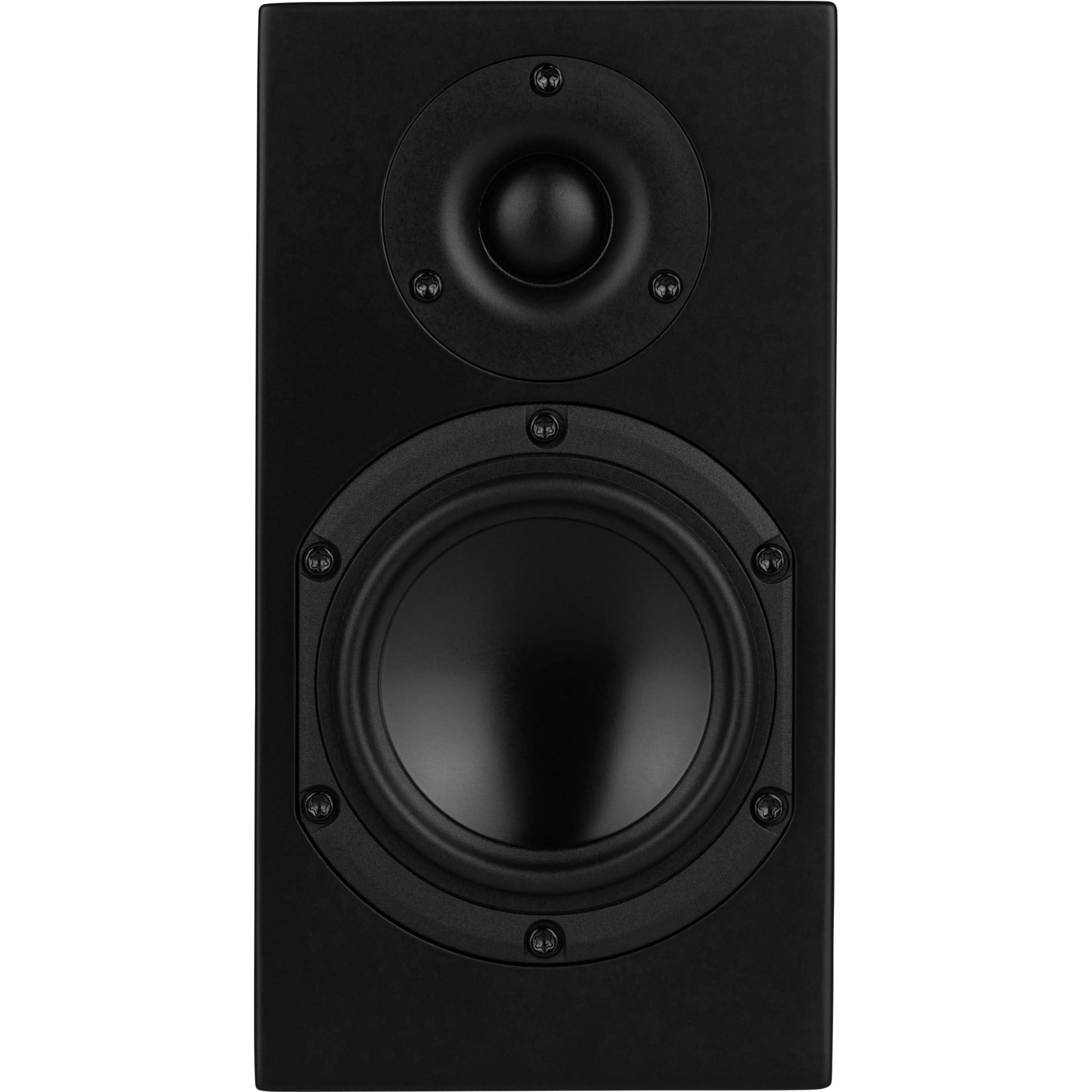 Dayton Audio Dayton Audio M4 Powered Desktop Speakers with Bluetooth and USB DAC | Remote Included | 150W Peak Power | Pair (Black, 4in)