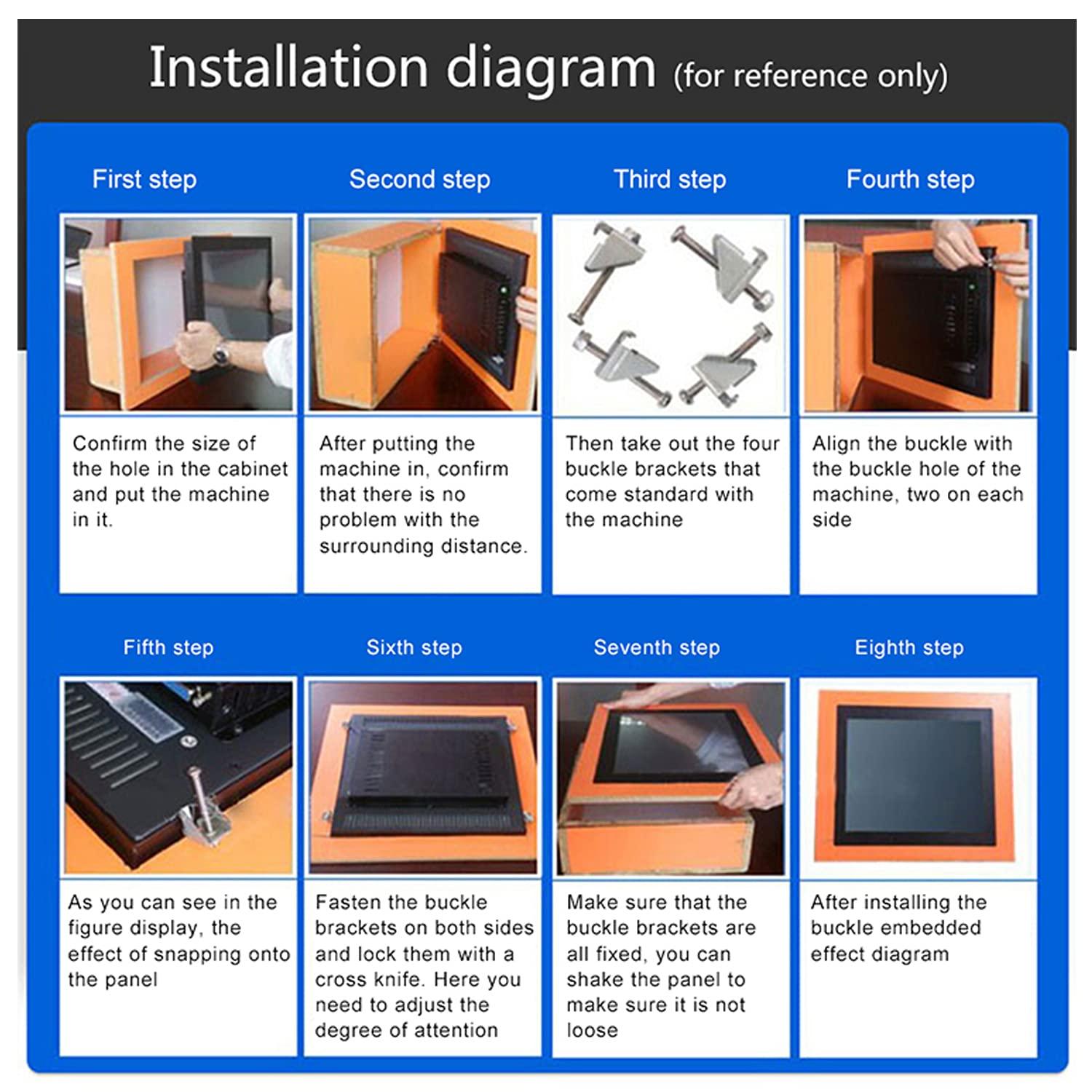 DirectNine Basics 15 Inch Resistive Touch Screen Industrial All-in-one PC WiFi with LAN Win10 (8GB RAM 256GB SSD, Core i5-8365U)