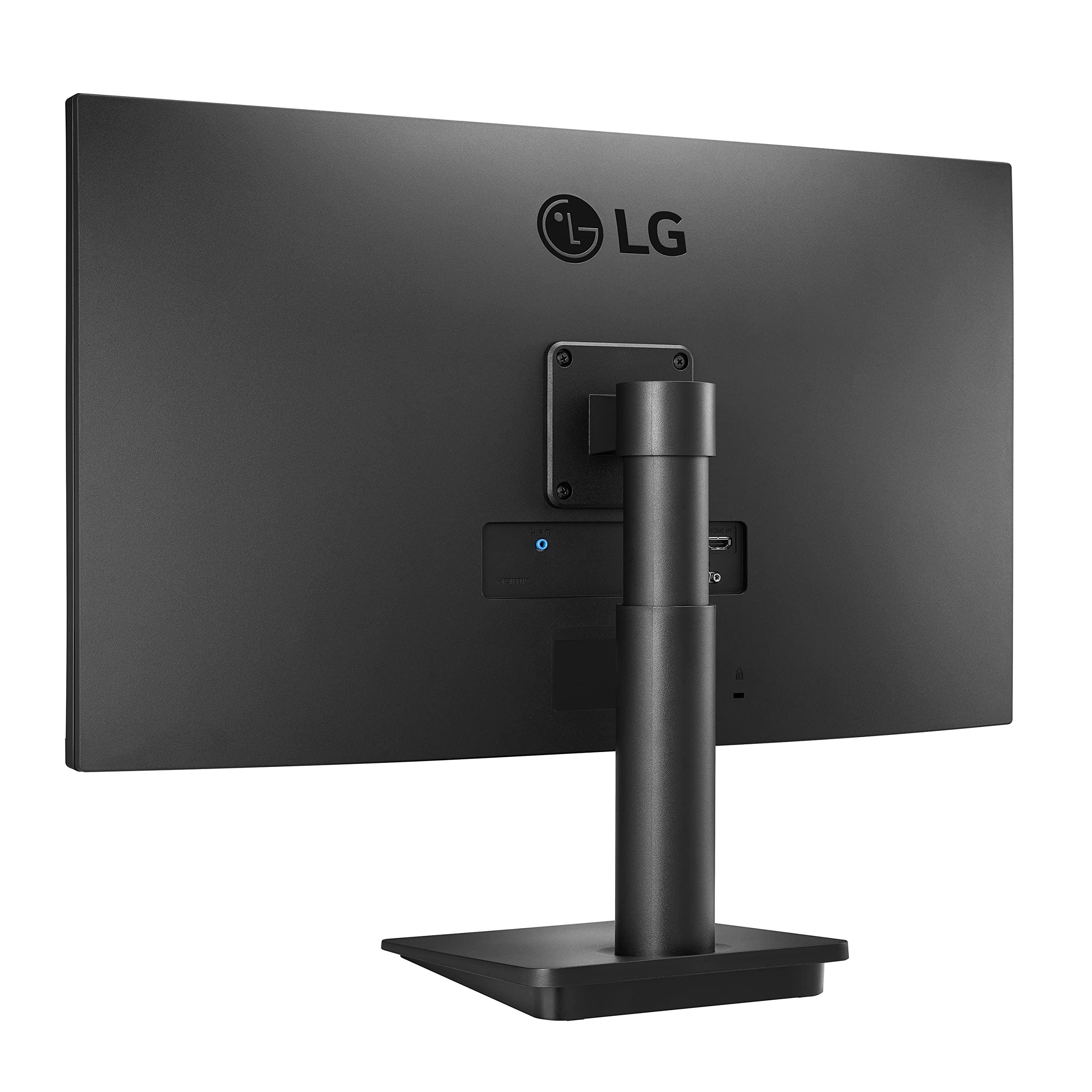LG LG FHD (1920 x 1080) 27 Inch Computer Monitor, IPS, AMD FreeSync, 3-Side Borderless Design, Tilt/Height Adjustable Stand, 75Hz, 5ms, OnScreen Control, HDMI, DisplayPort, D-Sub, 27MP450-B, Black