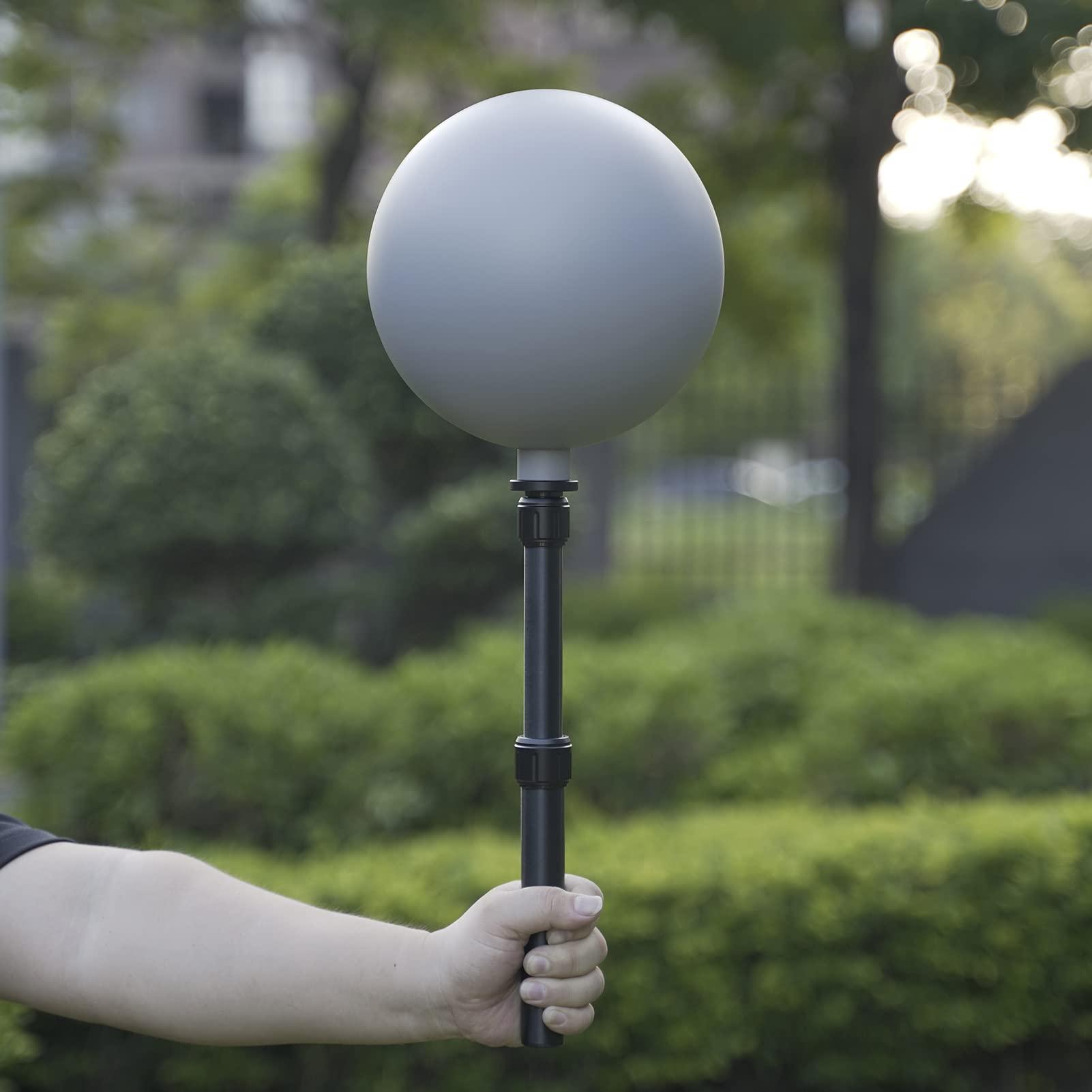 Maoping VFX HDRI Chrome Ball + Grey Ball Stainless Steel Hollow Sphere Photographic Props Set (20 cm)