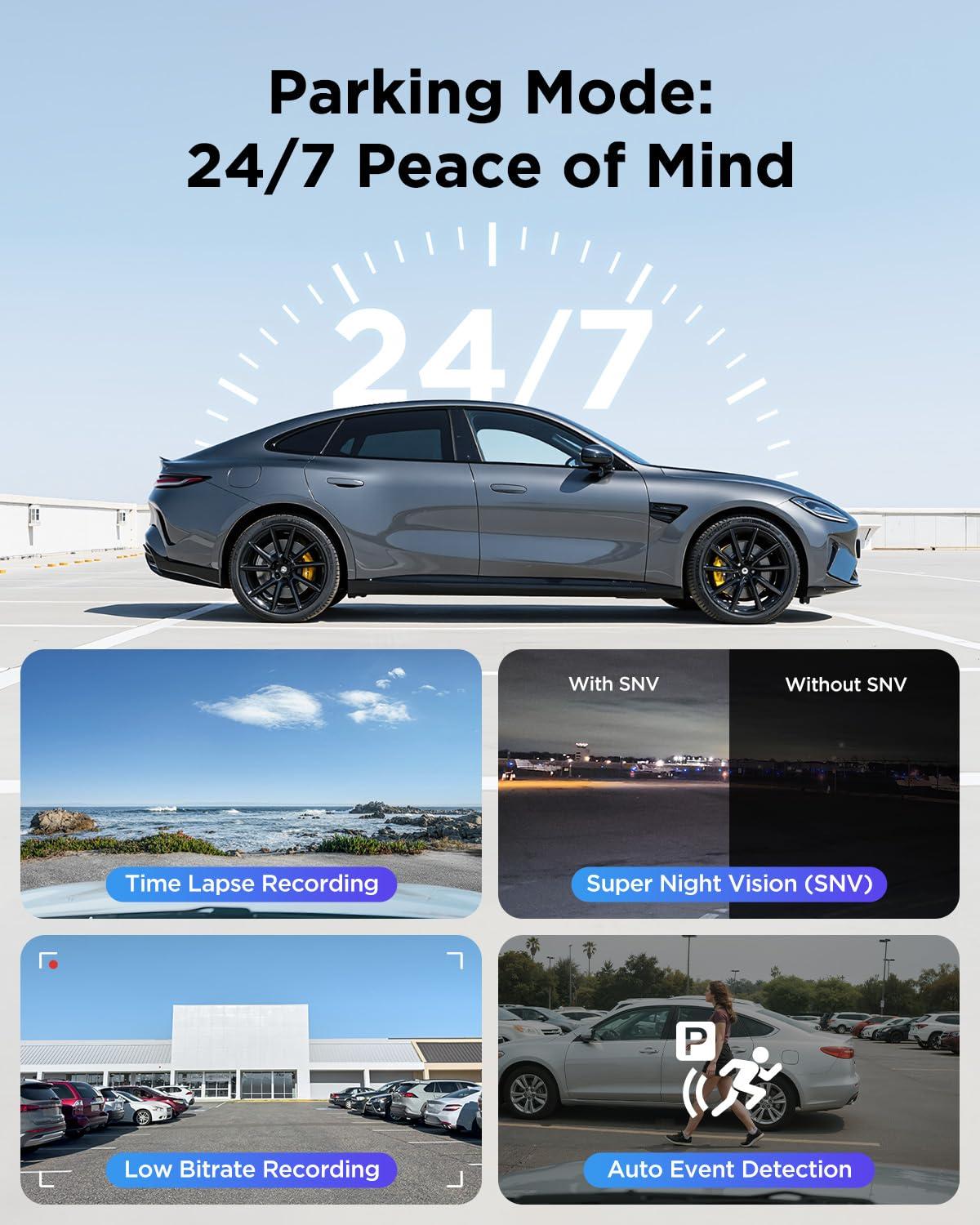 VIOFO VIOFO A229 Plus 3 Channel Dash Cam, Dual STARVIS 2 Sensors, 3-Channel HDR, 1440P+1440P+1080P Front Inside and Rear Car Camera, 5GHz Wi-Fi, Voice Control, Ultra-Precise GPS, 24 Hours Parking Mode