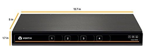 Avocent Avocent Vertiv Cybex SC840-001Secure Desktop KVM,Single Head Monitor,4 Port,Dual-Link,Secure Desktop KVM Switch,Common Access Card (CAC),Dedicated Peripheral Port (DPP),True Image Reproduction,Black