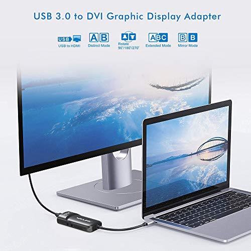 WAVLINK WAVLINK USB 3.0 to HDMI/DVI/VGA Universal Video Graphics Adapter with Audio Port Supports up to 6 Monitor displays, 2048x1152 External Video Card Adapter Support Windows & Chrome OS