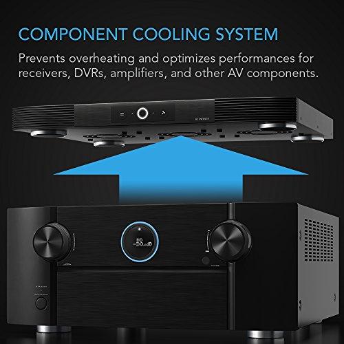 AC Infinity AC Infinity AIRCOM S8, Quiet Cooling Blower Fan System 17" Rear-Exhaust for Receivers, Amps, DVR, AV Cabinet Components