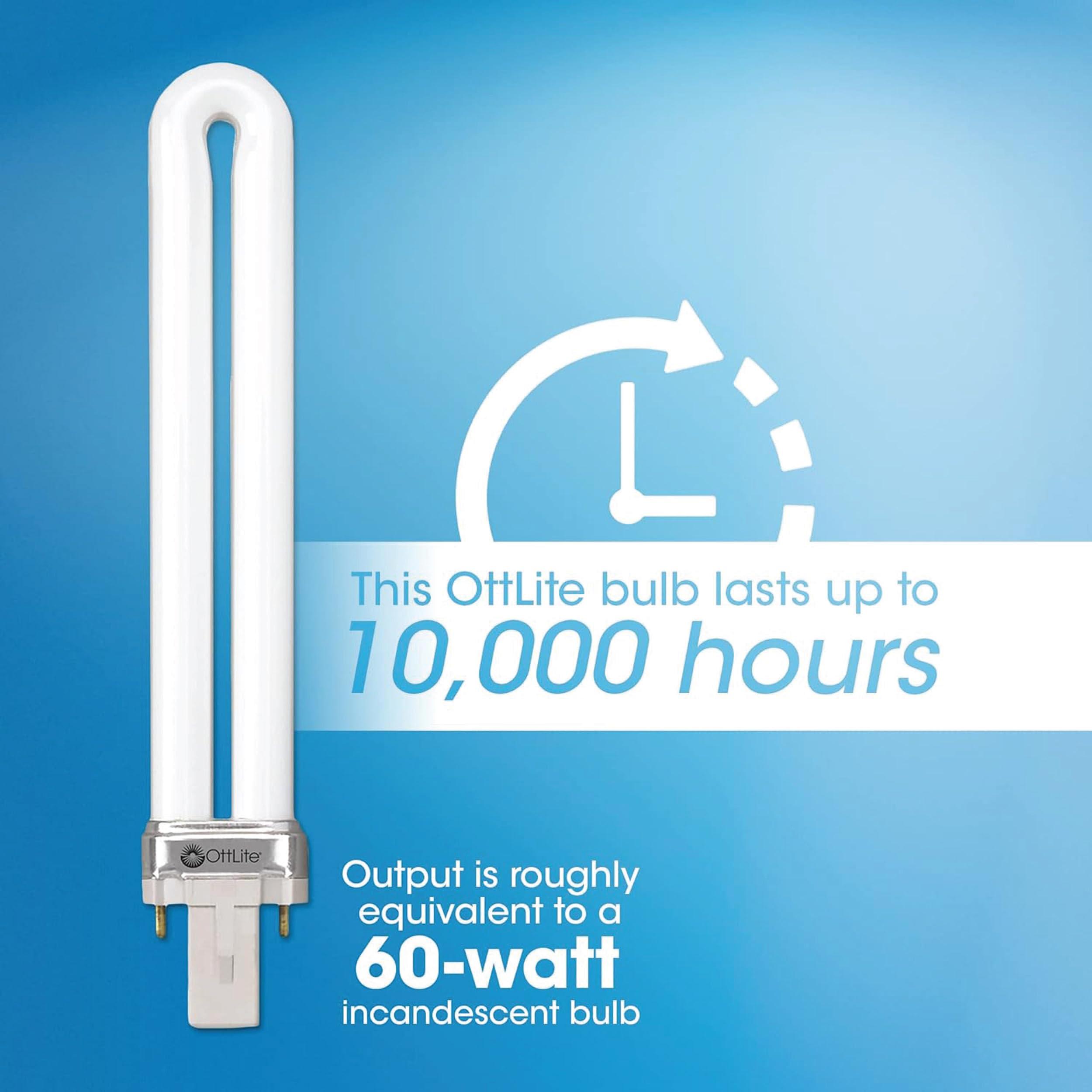 OttLite OttLite Folding Task Lamp, Black Multi-Position Shade, Fold-Up Design, Portable Handle, Low Heat, Low Glare Illumination, Fits Desks & Workstations