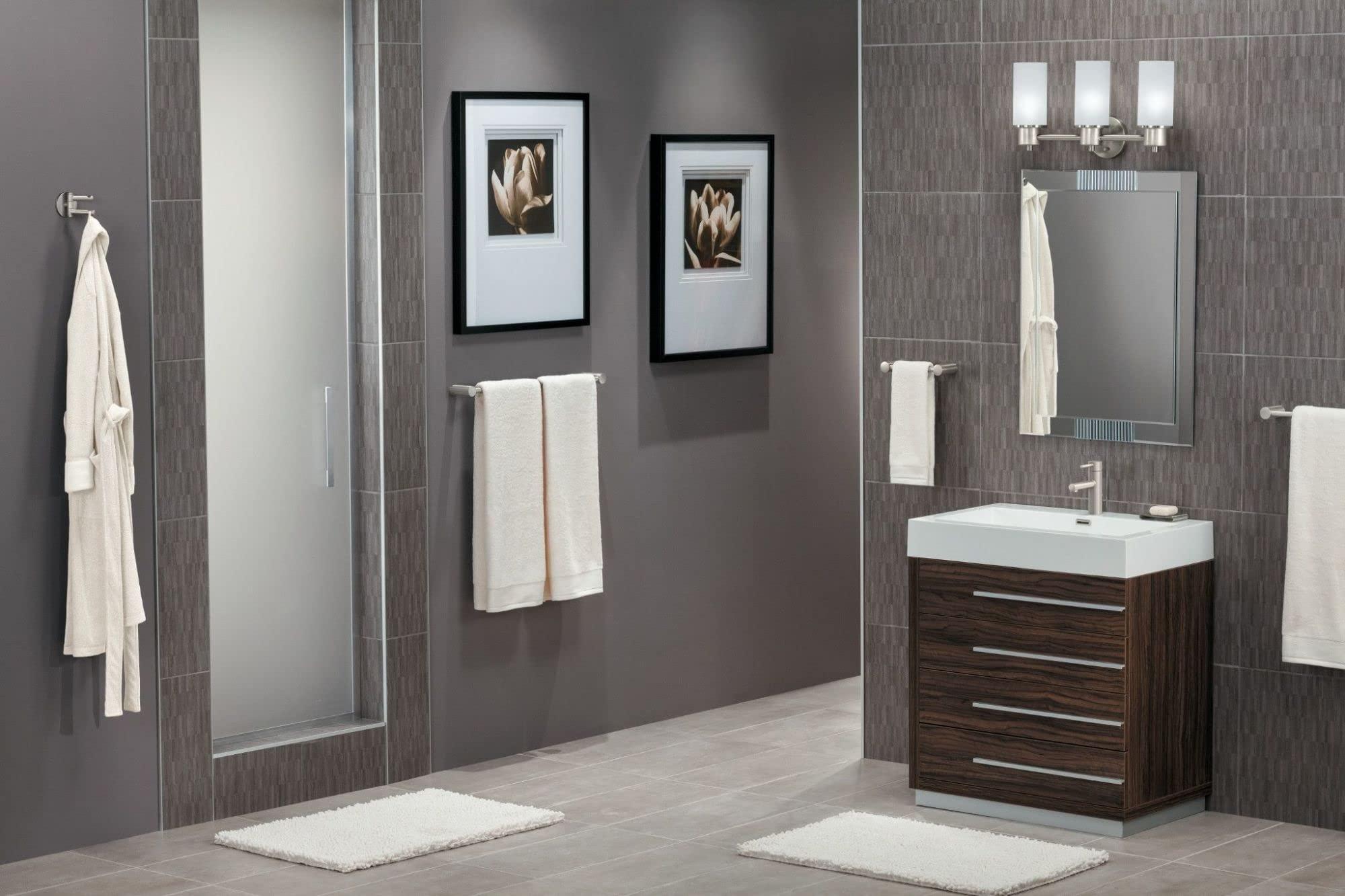 Moen Moen 6192BN Align One-Handle Single Hole Modern Vessel Sink Bathroom Faucet, Brushed Nickel, 0.375