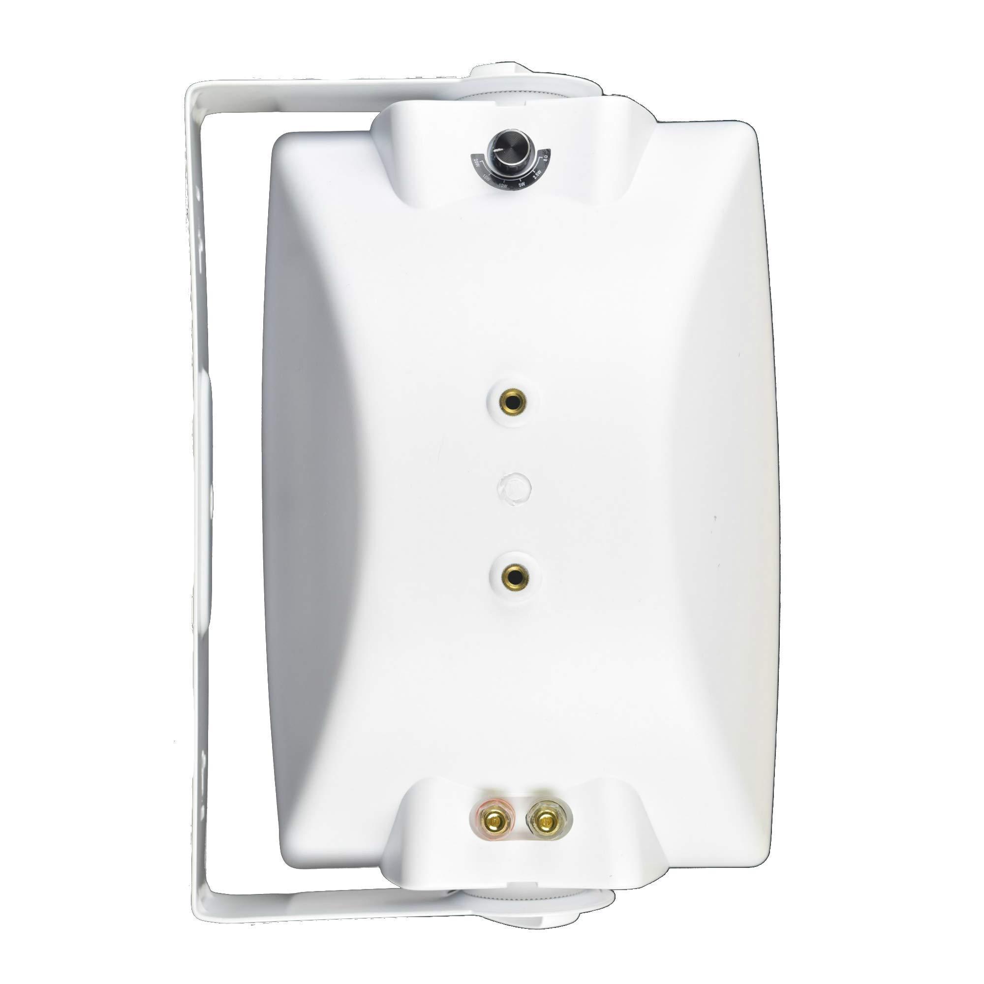 TIC TIC ASP120-6.5\" Outdoor Weather-Resistant Patio Speakers with 70v Switch (Pair)