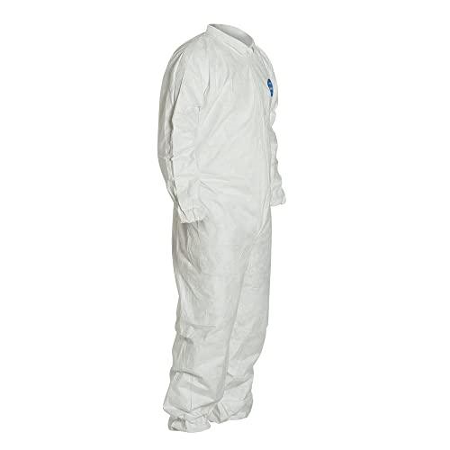 DuPont DuPont Tyvek 400 TY125S Disposable Protective Coverall with Elastic Cuffs, White, 2X-Large (Pack of 25)