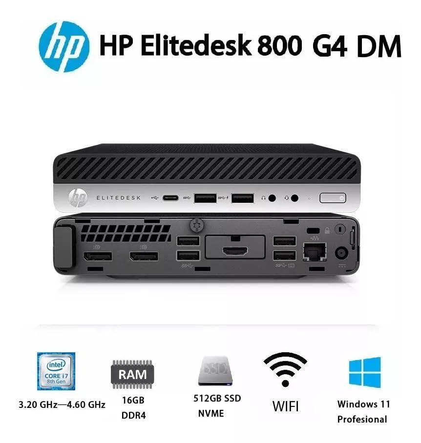 HP HP EliteDesk 800 G4 Mini Grade A Desktop, Intel Core i5-8500T Professor, 2.1 GHz, 16GB DDR4 RAM, 512GB SSD, Wi-Fi, Bluetooth, Windows 10 Pro 64 bit (Renewed)