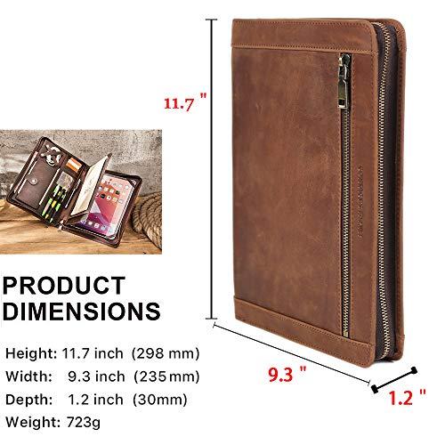 Eurynome Leather Case for ipad Pro 11" Genuine Leather Smart Folio for 11-inch ipad pro 11 case with Pencil Holder Zipper Pocket iPad Leather Case for iPad 11/ iPad 10.5/iPad 9.7 (Customize Yours)