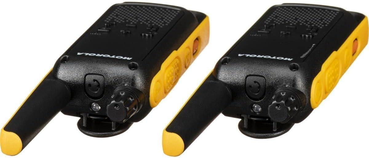 Motorola Solutions Motorola Solutions, Portable FRS, T470, Talkabout, Two-Way Radios, Emergency Preparedness, Rechargeable, 22 Channel, 35 Mile, Black W/Yellow, 12 Pack