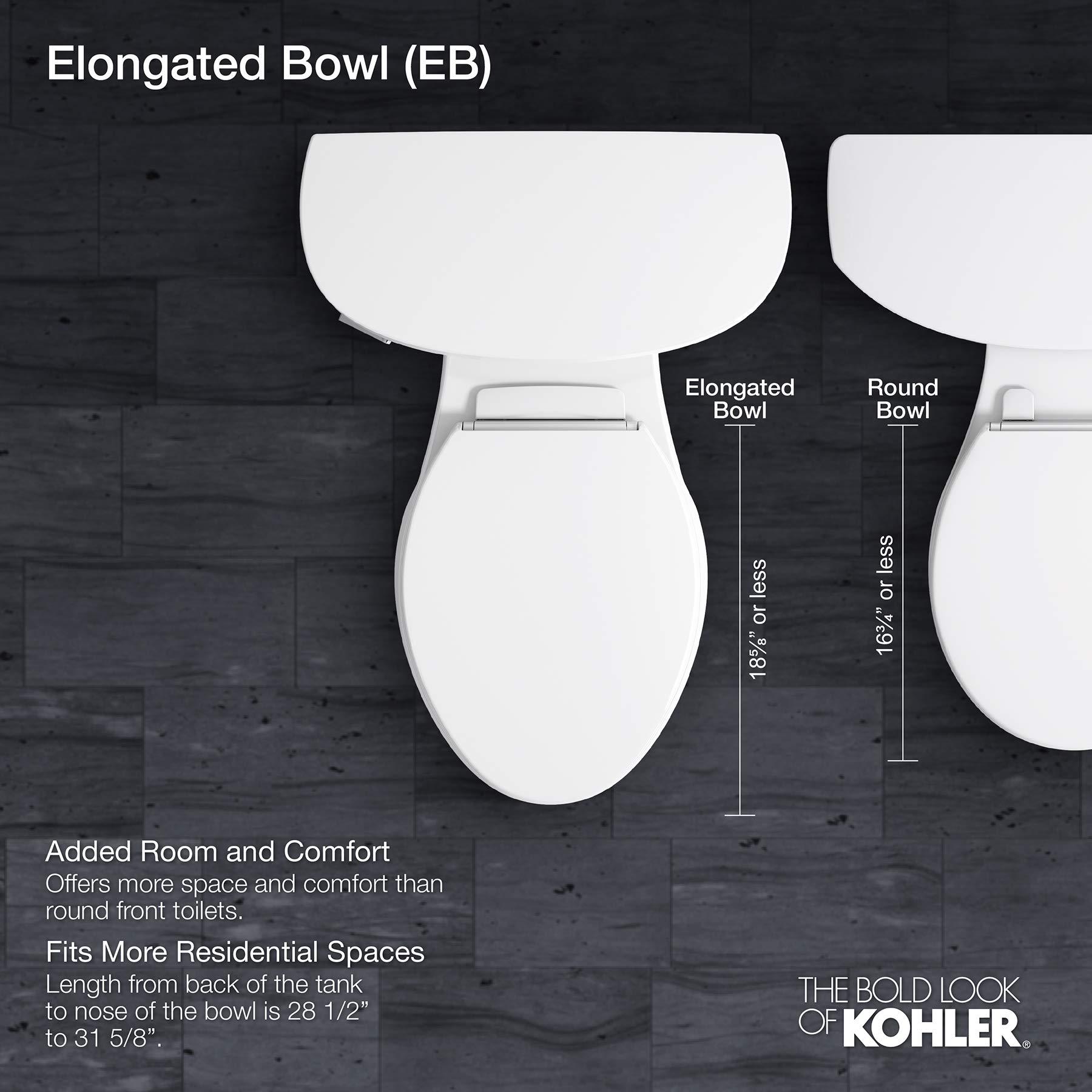 KOHLER KOHLER Highline Tall Two-piece Elongated 1.28 Gpf Tall Height Toilet