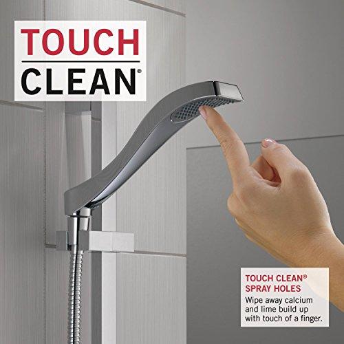 DELTA FAUCET Delta Faucet Dryden Single-Spray Touch-Clean Wall-Mount Slide Bar Hand Held Shower with Hose, Chrome 57051